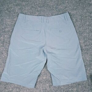 Hang Ten Mens Hybrid Walk Shorts Blue Micro Check Stretch Quick Dry Size‎ 32